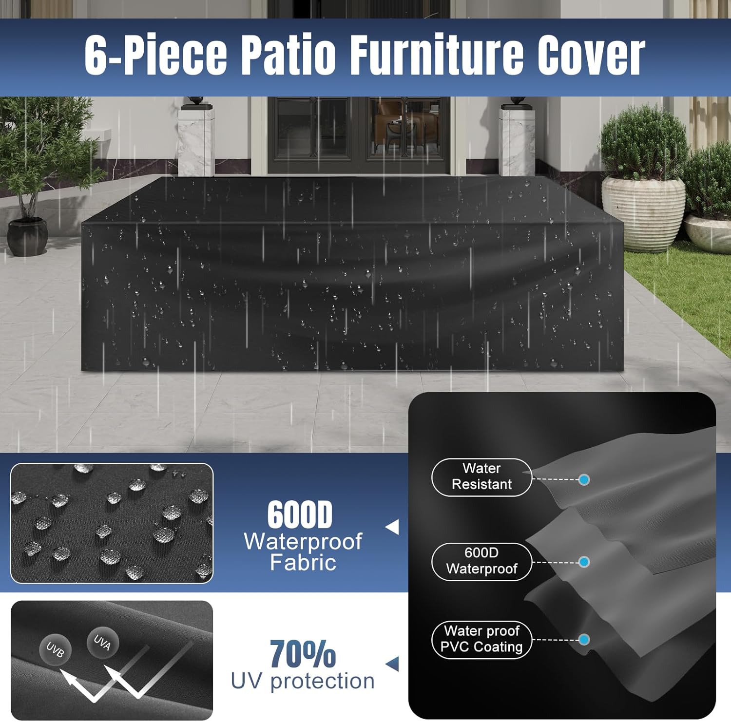 Aoxun 6 Pieces/7 Pieces Patio Furniture Set