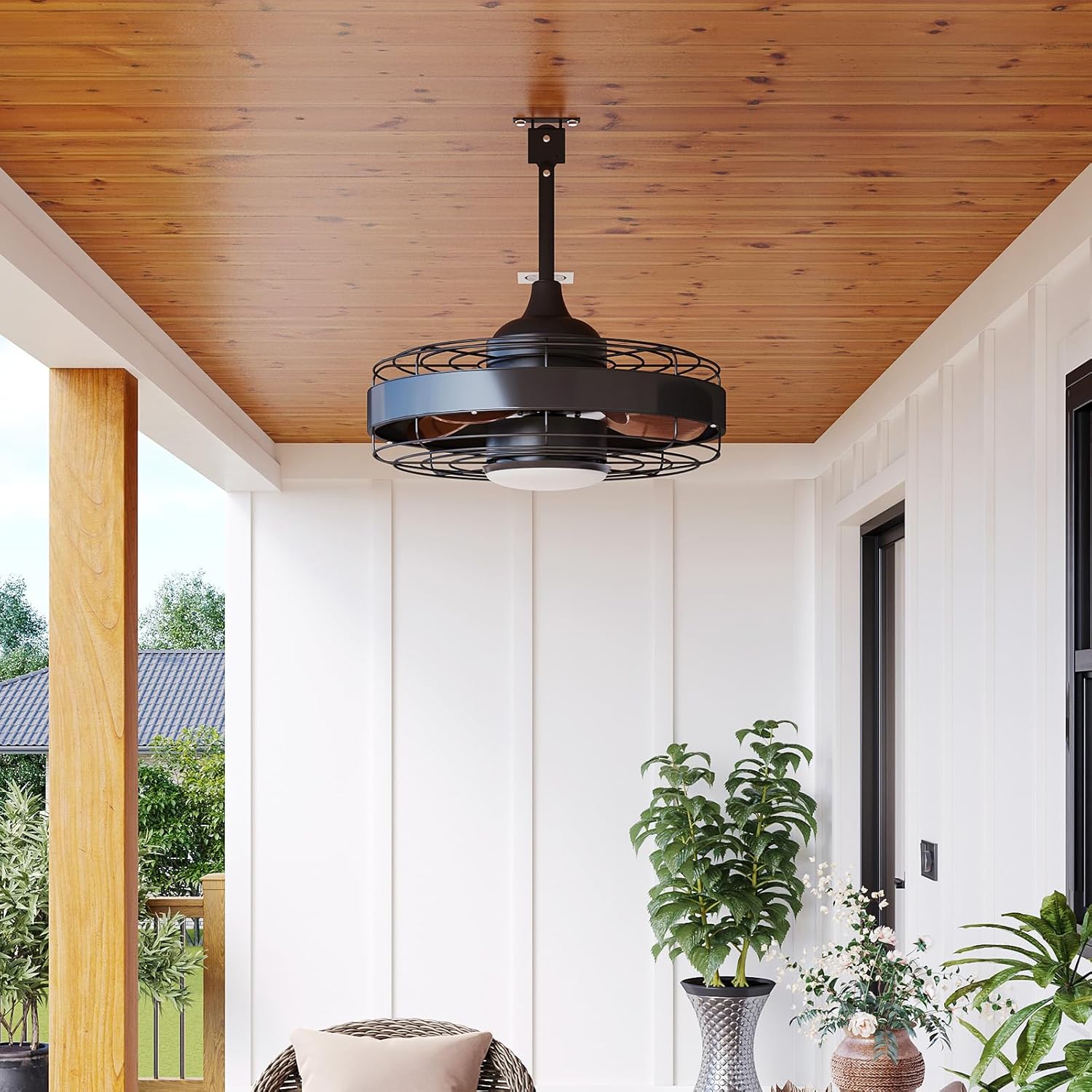 AOXUN Gazebo Ceiling Fans with Lights and Remote