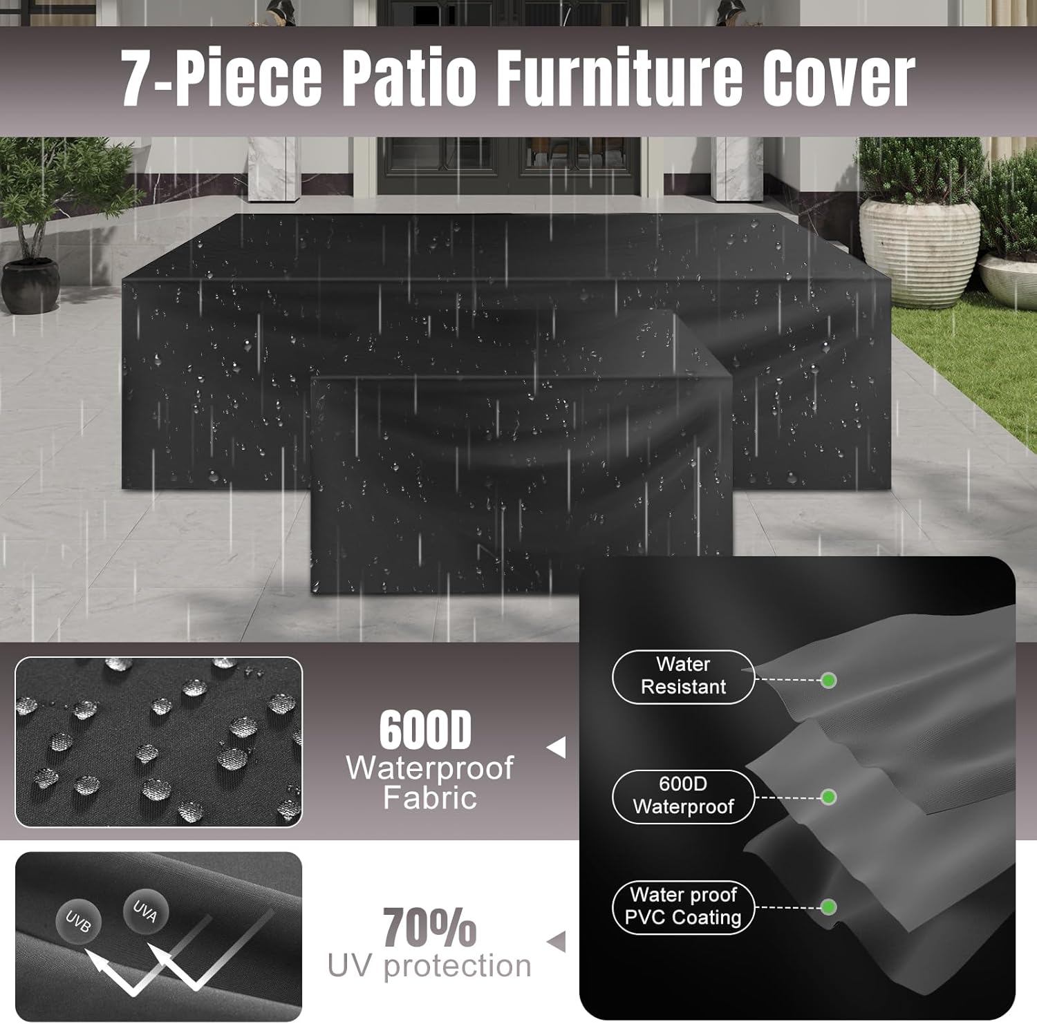 Aoxun 6 Pieces/7 Pieces Patio Furniture Set