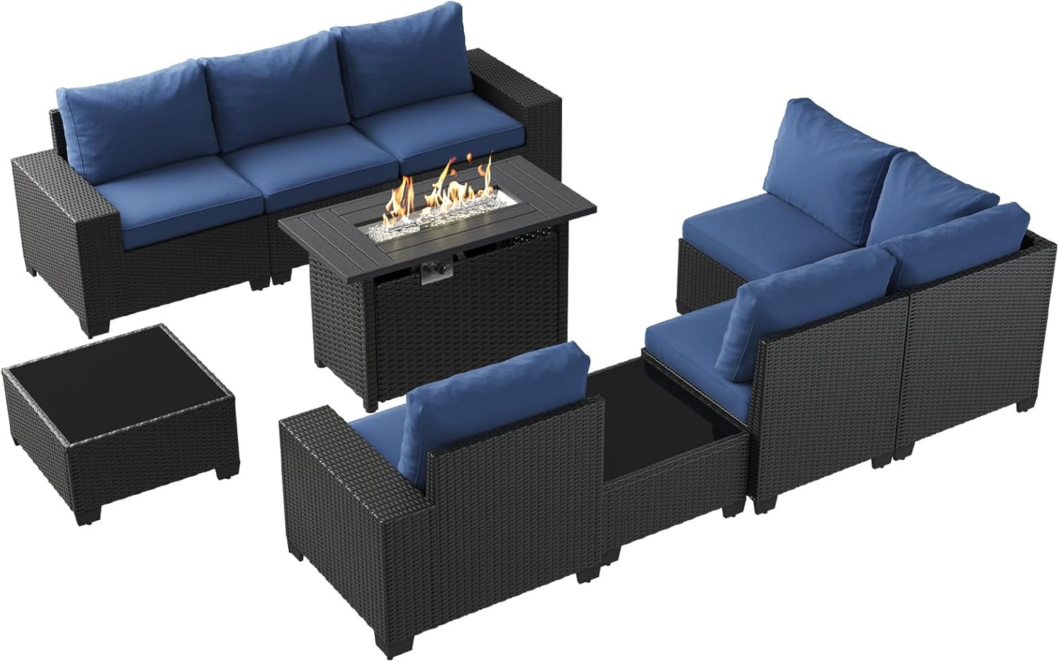 Patio Furniture Set 6 Pcs7Pcs/w Firepit9 Pcs Sofa