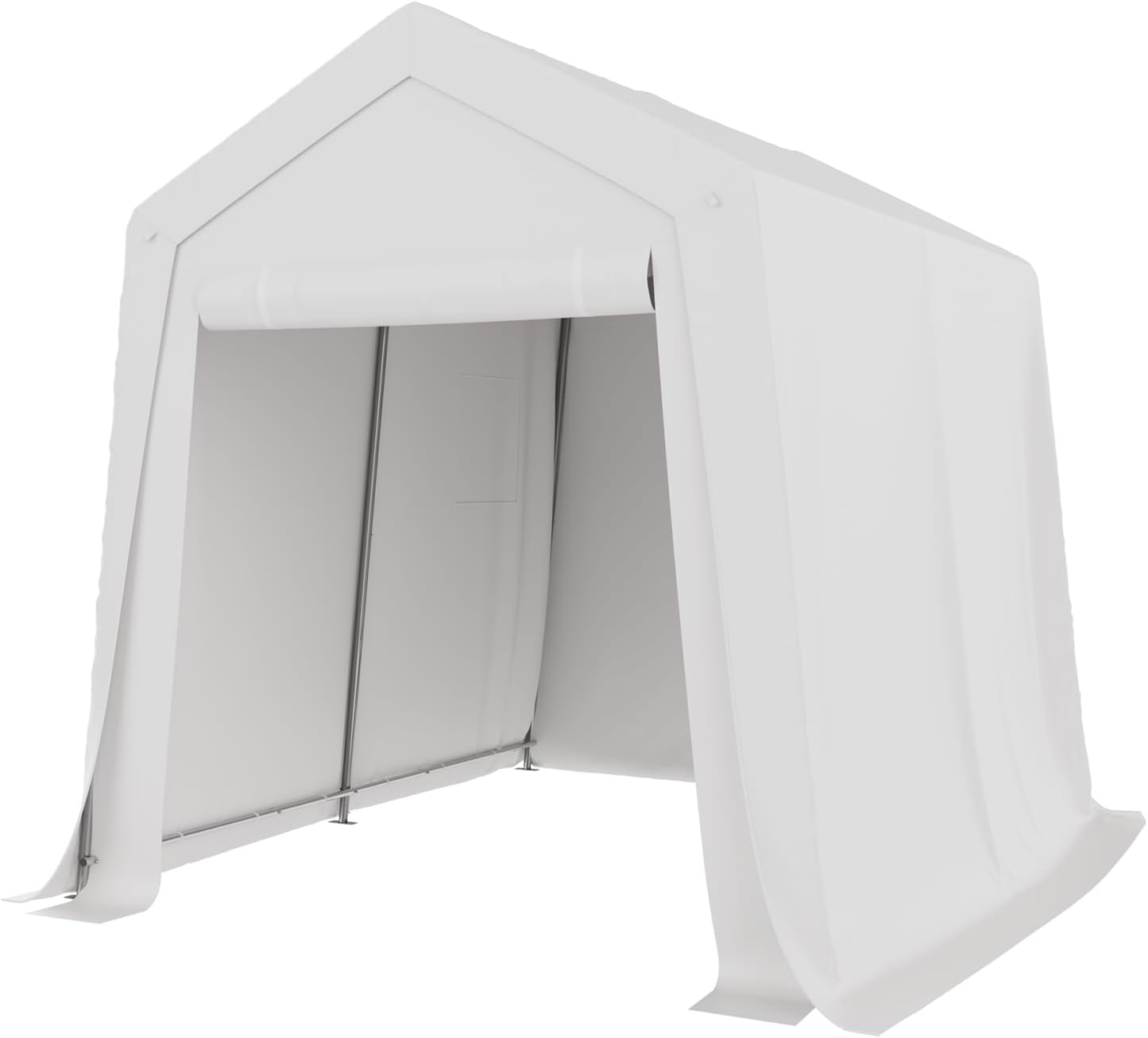 6x8x7 FT Portable Motorcycle Carport Tent with Roll-up Zipper Door and Window