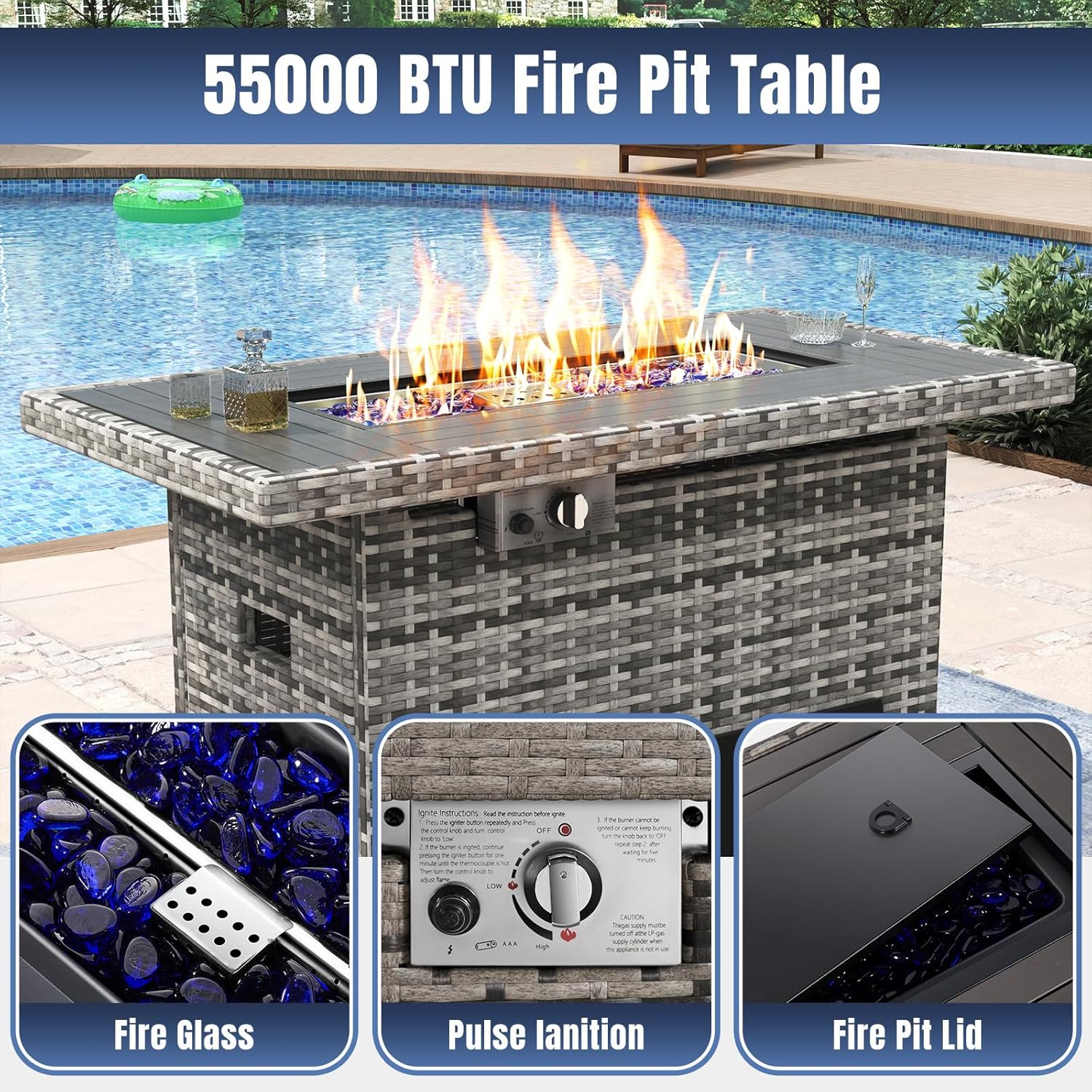 Aoxun 6 Pieces/7 Pieces Patio Furniture Set