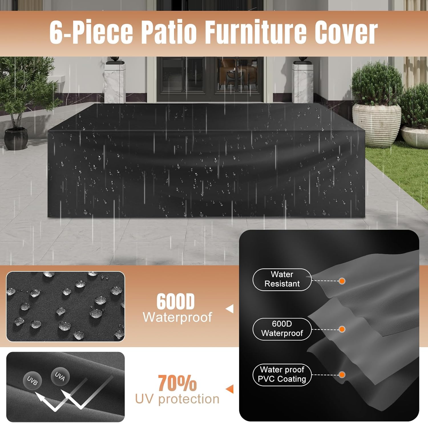 Aoxun 6 Pieces/7 Pieces Patio Furniture Set