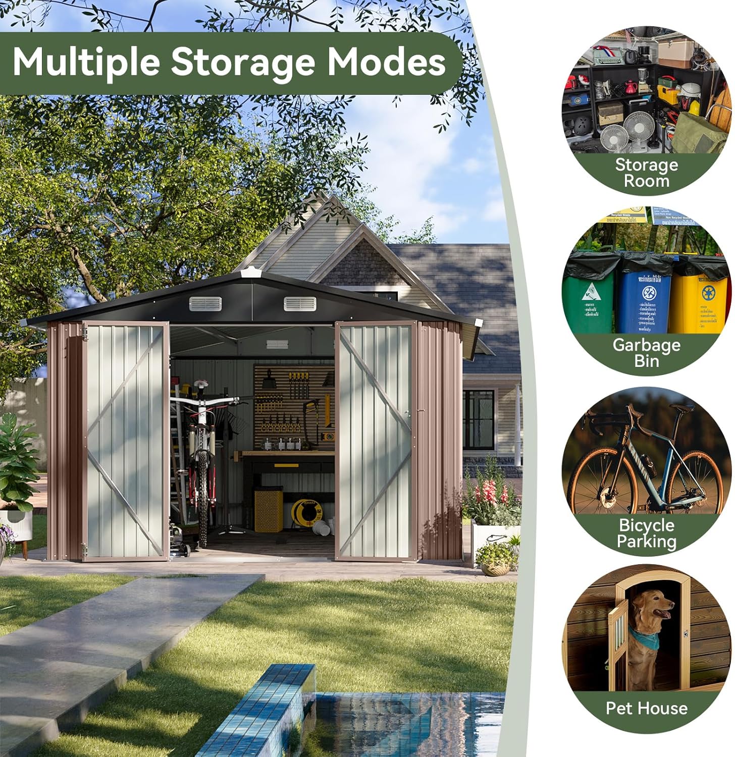 Metal Utility Shed House with Air Vent (Copy)