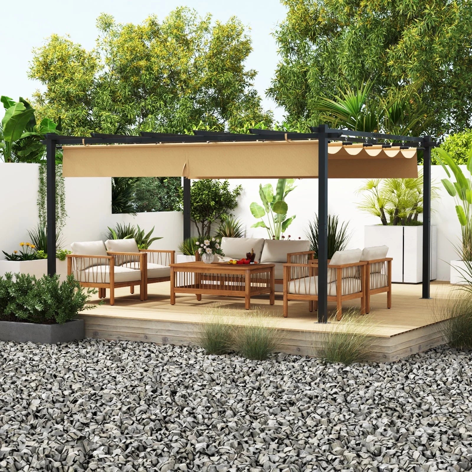 12x14 Outdoor Pergola, Patio Aluminum Pergola