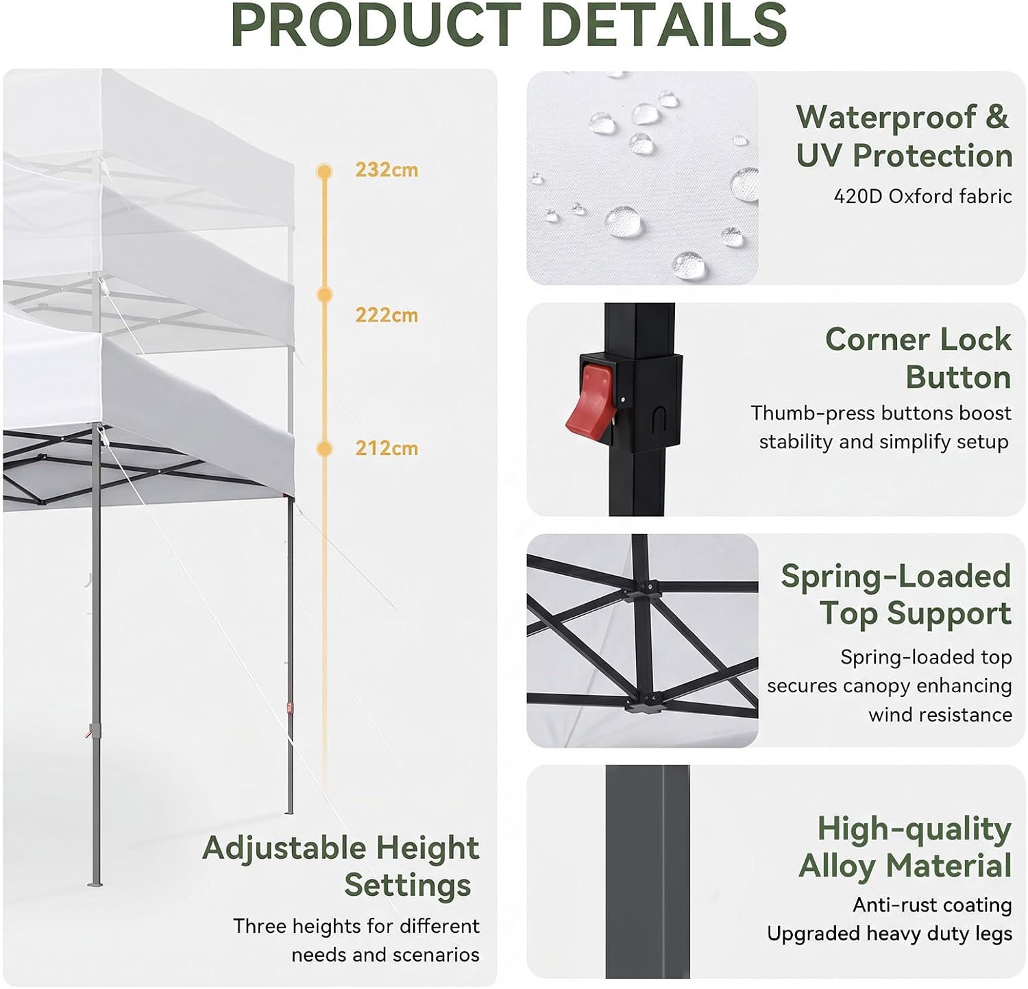 Aoxun 10x10 Pop up Canopy