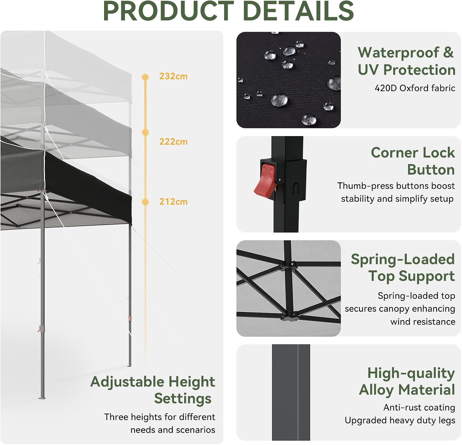 Aoxun 10x10 Pop up Canopy