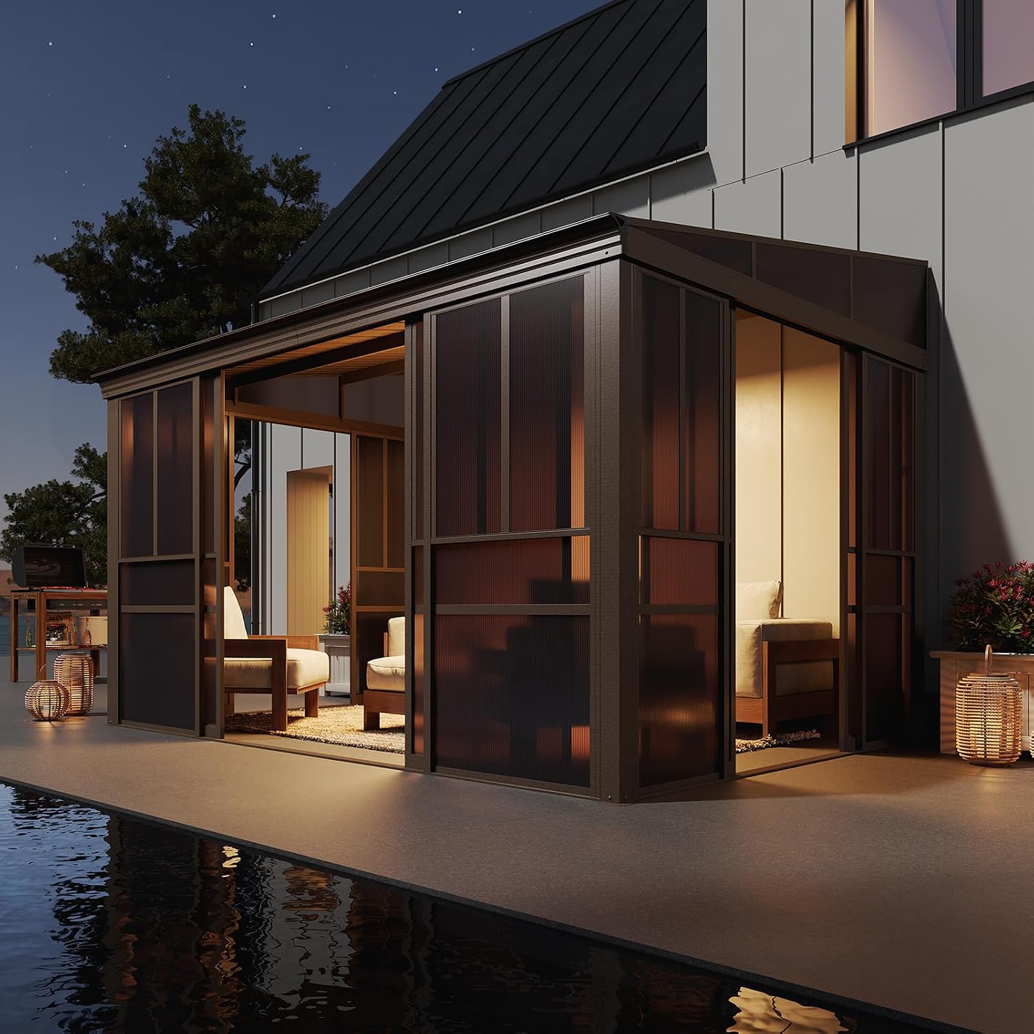 Aoxun Wall Mounted Sunroom