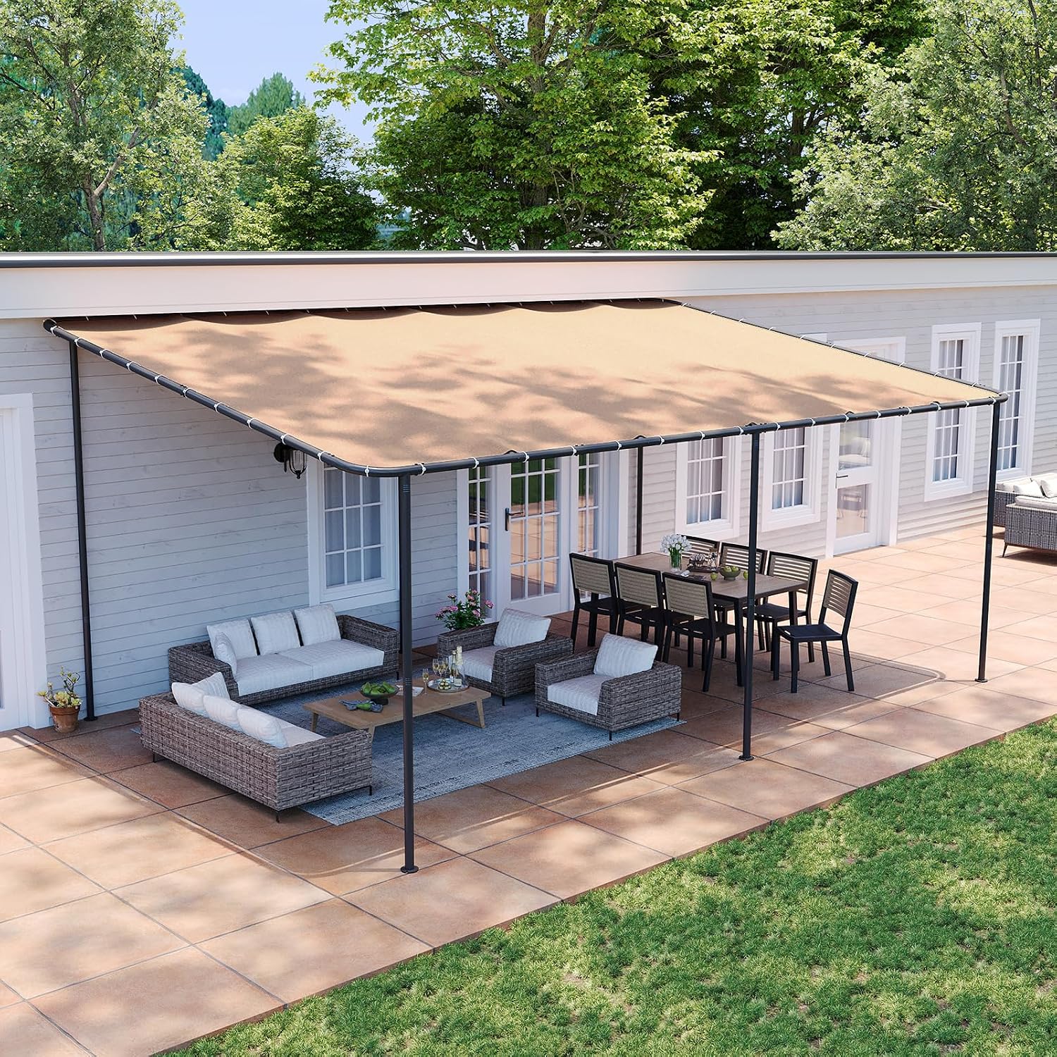Aoxun 20x12 Lean-to Gazebo