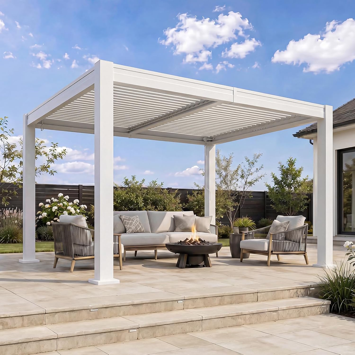 Aoxun Louvered Pergola 10x12