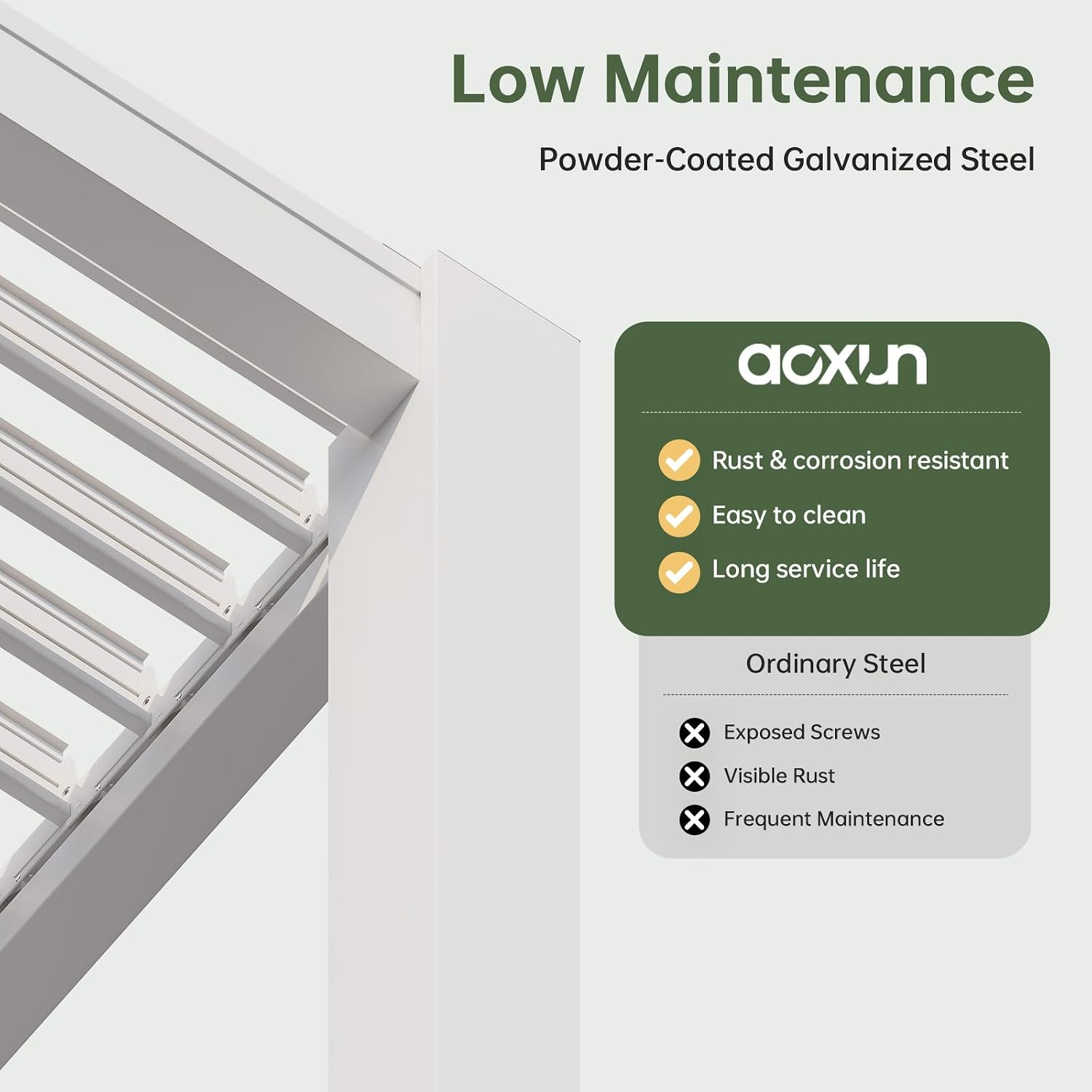 Aoxun Louvered Pergola 10x12