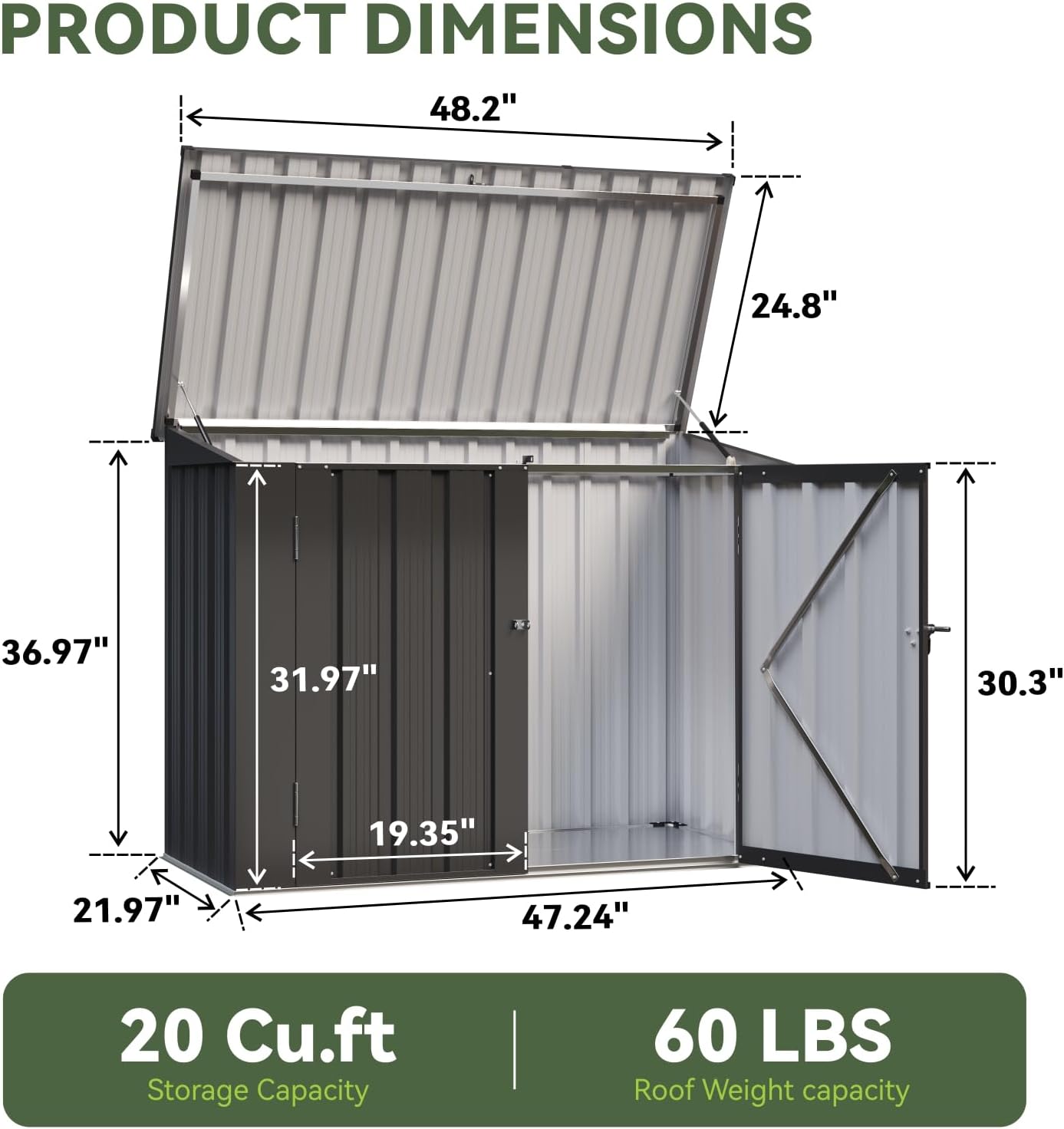Aoxun Outdoor Storage Cabinet