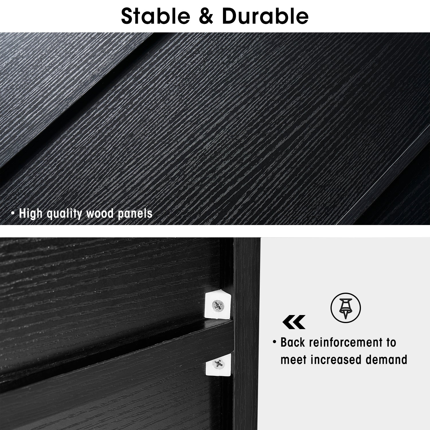 6 Tier Standard Bookcase with Storage and Two Barn Doors, Black