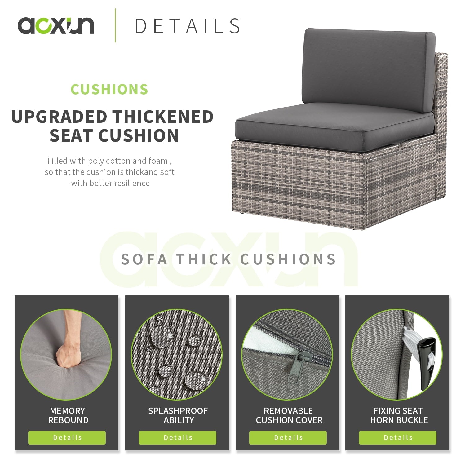 5 Piece Patio Furniture Set, Outdoor Patio Furniture Sets with Fire Pit, Wicker Patio Furniture, Outdoor Conversation Set with Gray Cushions (4.2) 4.2 stars out of 81 reviews 81 reviews