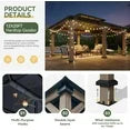 12' x 20' Outdoor Wood Gazebo, Hardtop Gazebo Permanent Wooden Pavilion with Galvanized Steel Double Roof, for Patio, Garden, Backyard, Cedar Wood