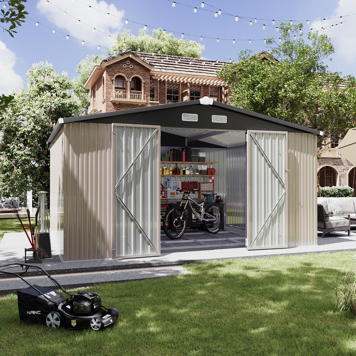 Metal Utility Shed House with Air Vent (Copy)