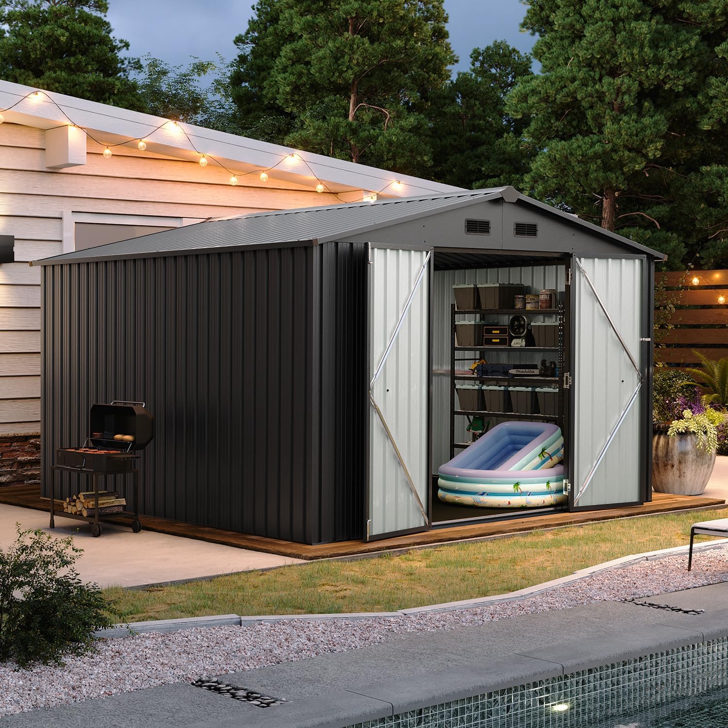 Metal Utility Shed House with Air Vent (Copy)