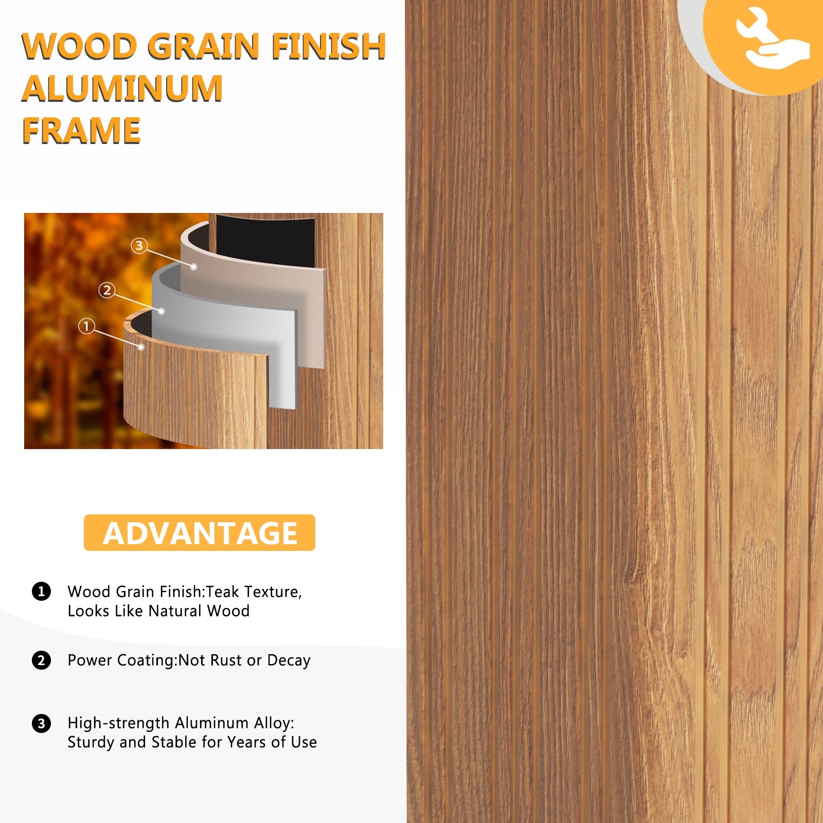 12' x 16' Outdoor Hardtop Gazebo, Wood Grain Galvanized Steel Double Canopy Aluminum Frame Gazebo with Netting and Curtains for Patio, Backyard, Lawns, Parties, Brown