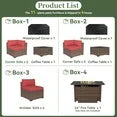 11 Piece Patio Furniture Set with 44” Fire Pit Table Wicker Rattan Outdoor Sectional Sofa Set with Coffee Table and 4” Thickened Cushions, Red (Waterproof Cover Included)