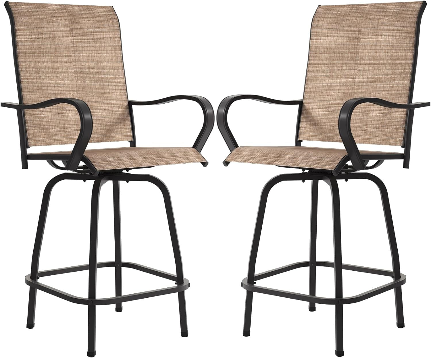 Outdoor Swivel Bar Stools Outdoor Patio Bar Set, Patio Furniture Set, Set of 2