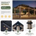 12' x 16' Outdoor Wood Gazebo, Hardtop Gazebo Permanent Wooden Pavilion with Galvanized Steel Double Roof, for Patio, Garden, Backyard, Cedar Wood
