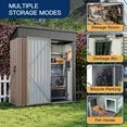 Aoxun 5' x 3' Outdoor Metal Storage Shed with Door & Lock for Backyard, Garden