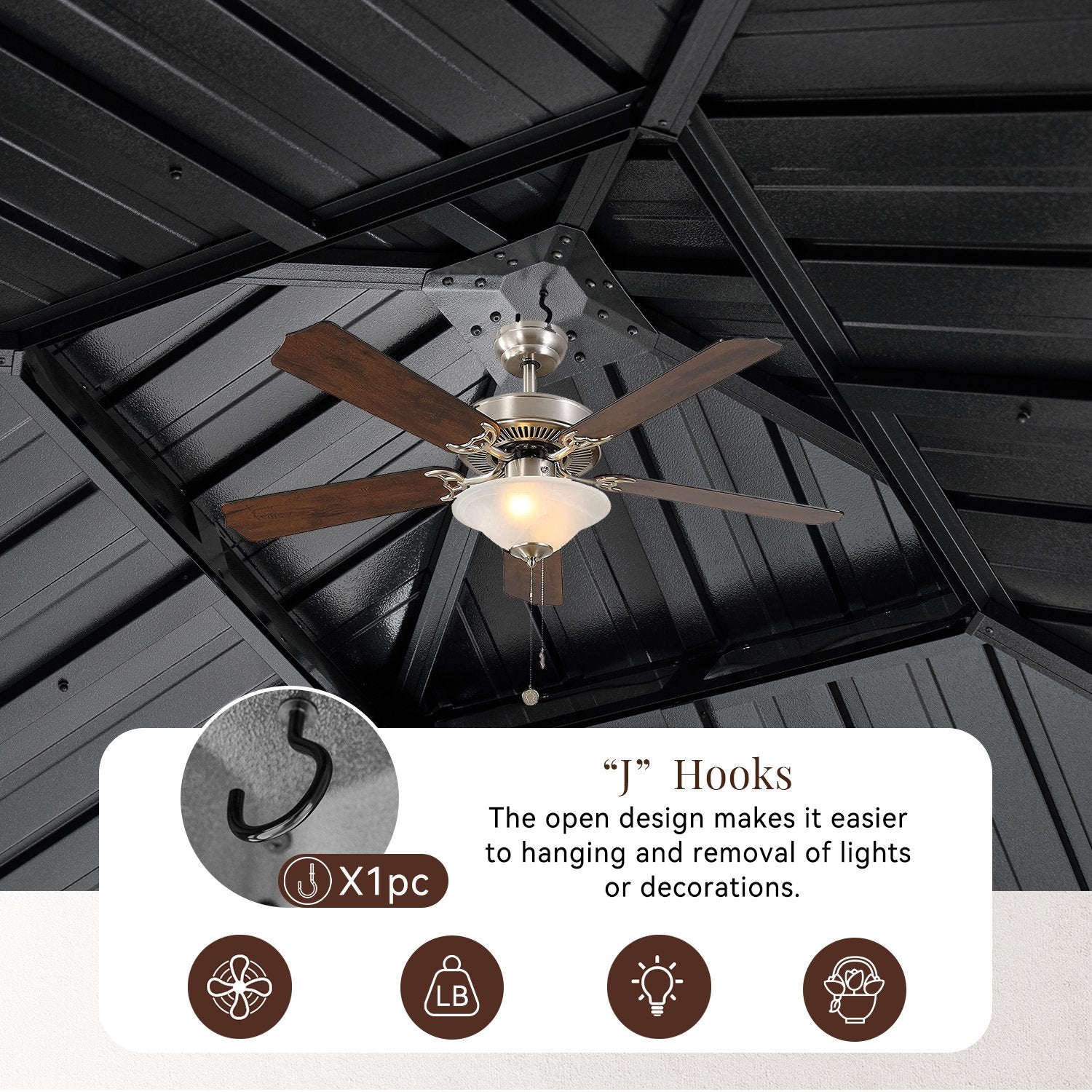 12' x 12' Outdoor Hardtop Gazebo, Galvanized Double Roof Canopy Gazebo,Aluminum Frame Permanent Pavilion with Mosquito Net and Privacy Curtain for Garden, Patio, Gray