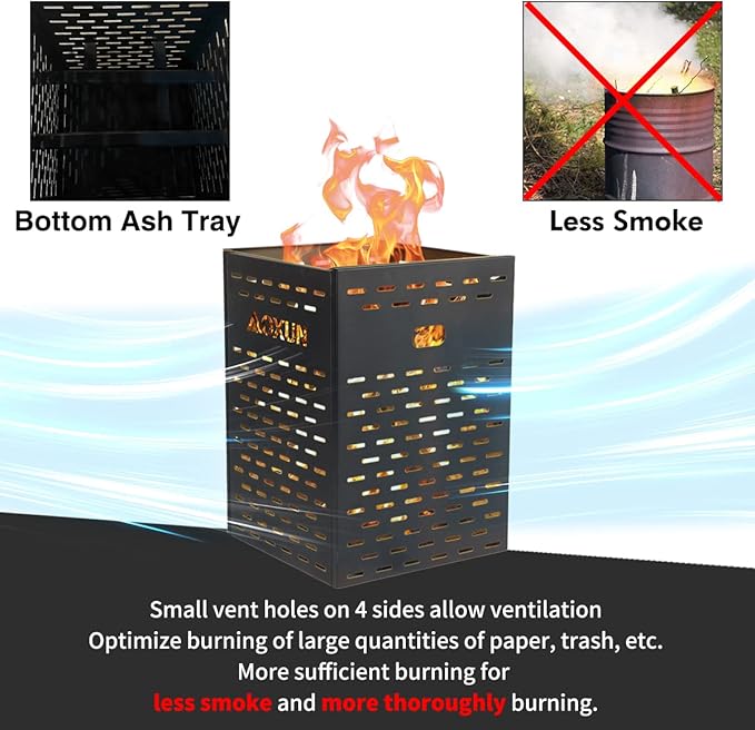 30" 63 Gallon Ultra Thick Burn Barrel Burn Drum