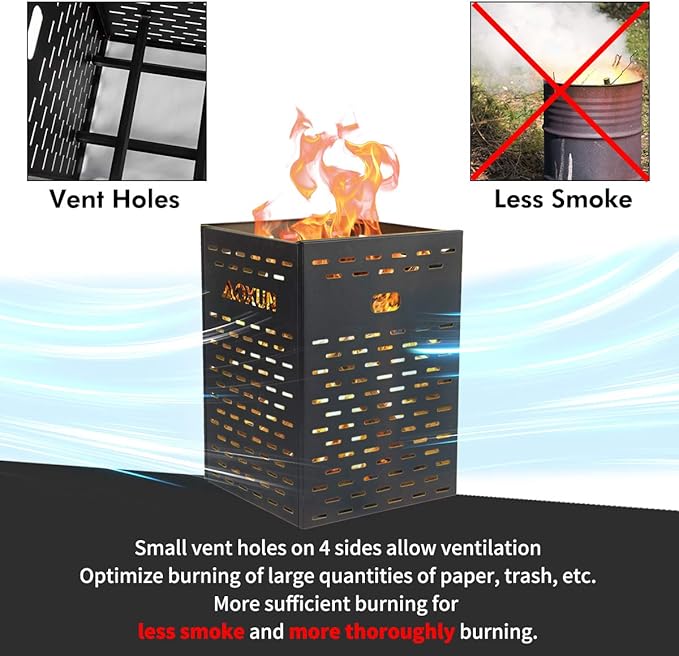 30" 63 Gallon Ultra Thick Burn Barrel Burn Drum