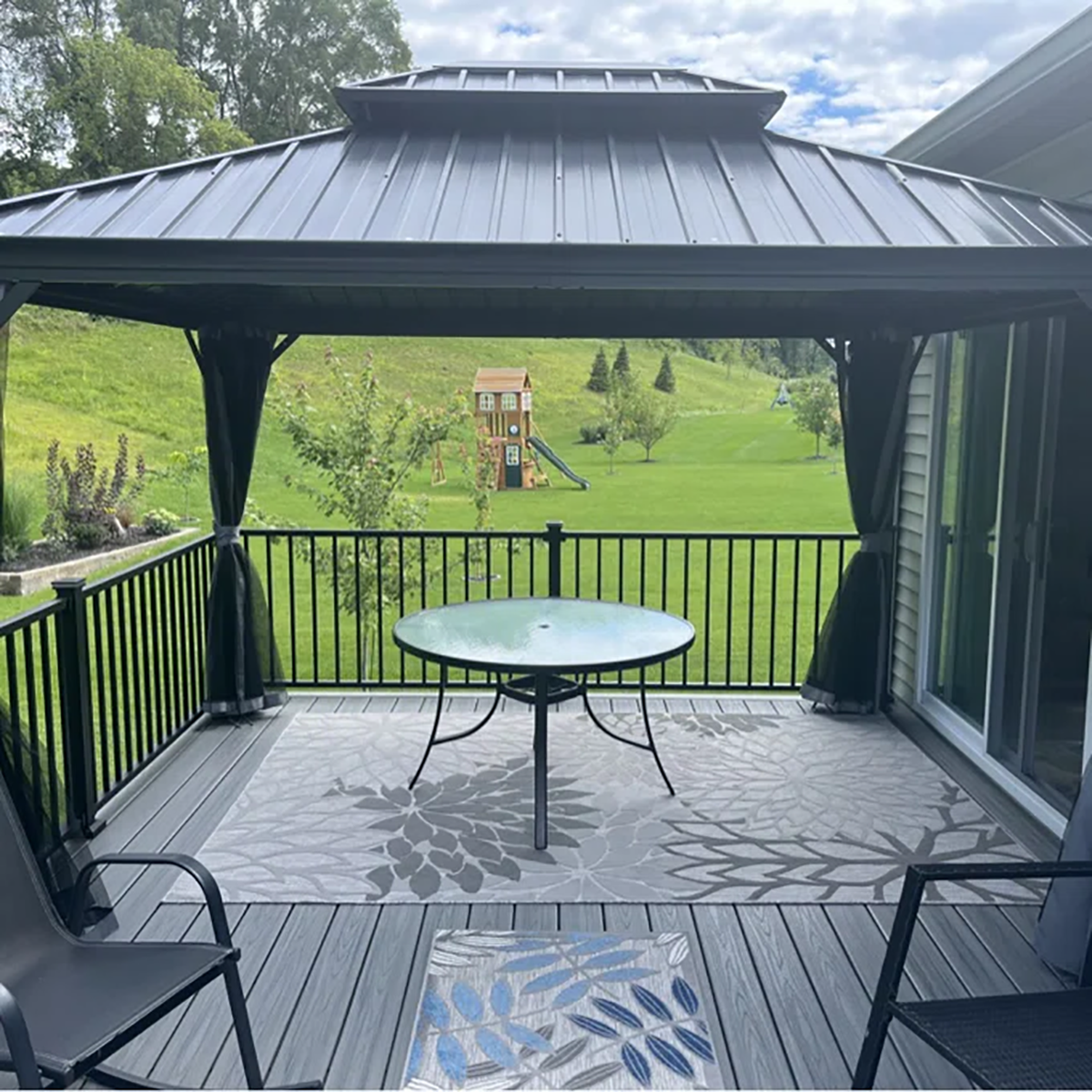 Hardtop Aluminum Gazebo with Rain Gutter