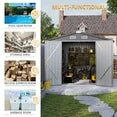 8.5' x 5.6' Outdoor Metal Storage Shed, Steel Garden Shed, Tool Storage Shed for Backyard, Patio, Lawn