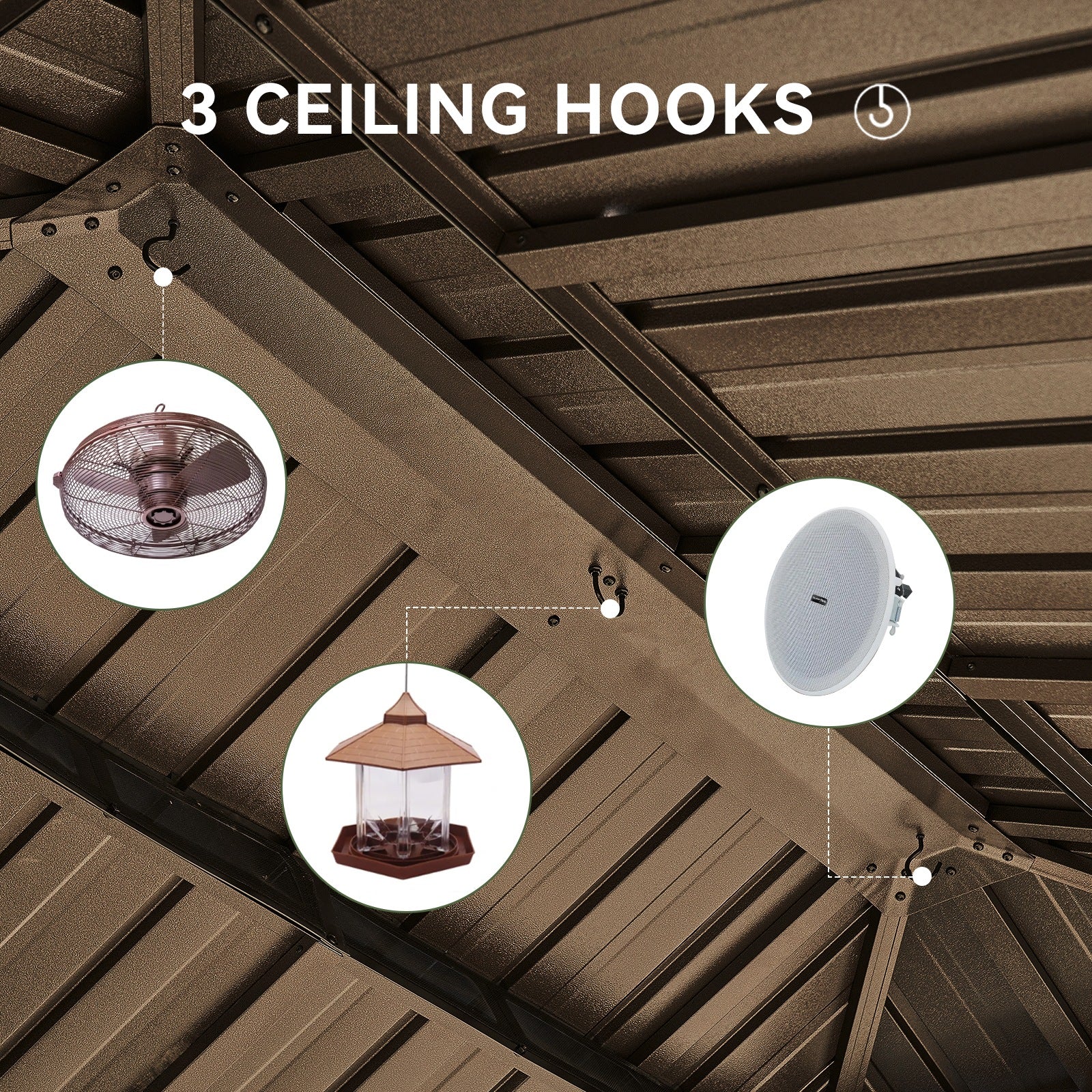 Hardtop Aluminum Gazebo with Rain Gutter