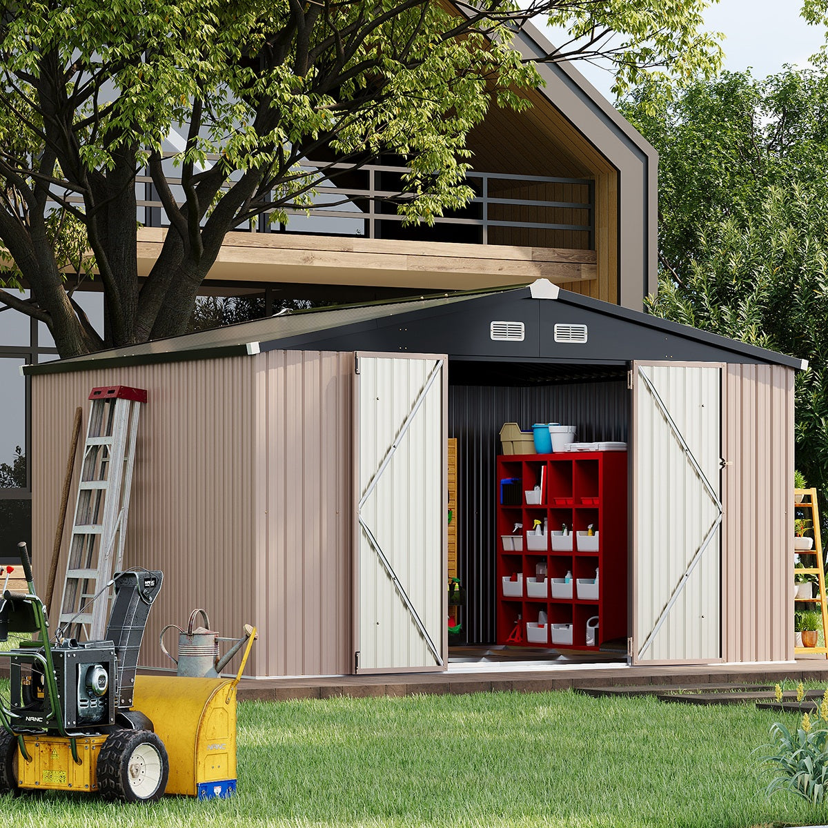 Metal Utility Shed House with Air Vent (Copy)
