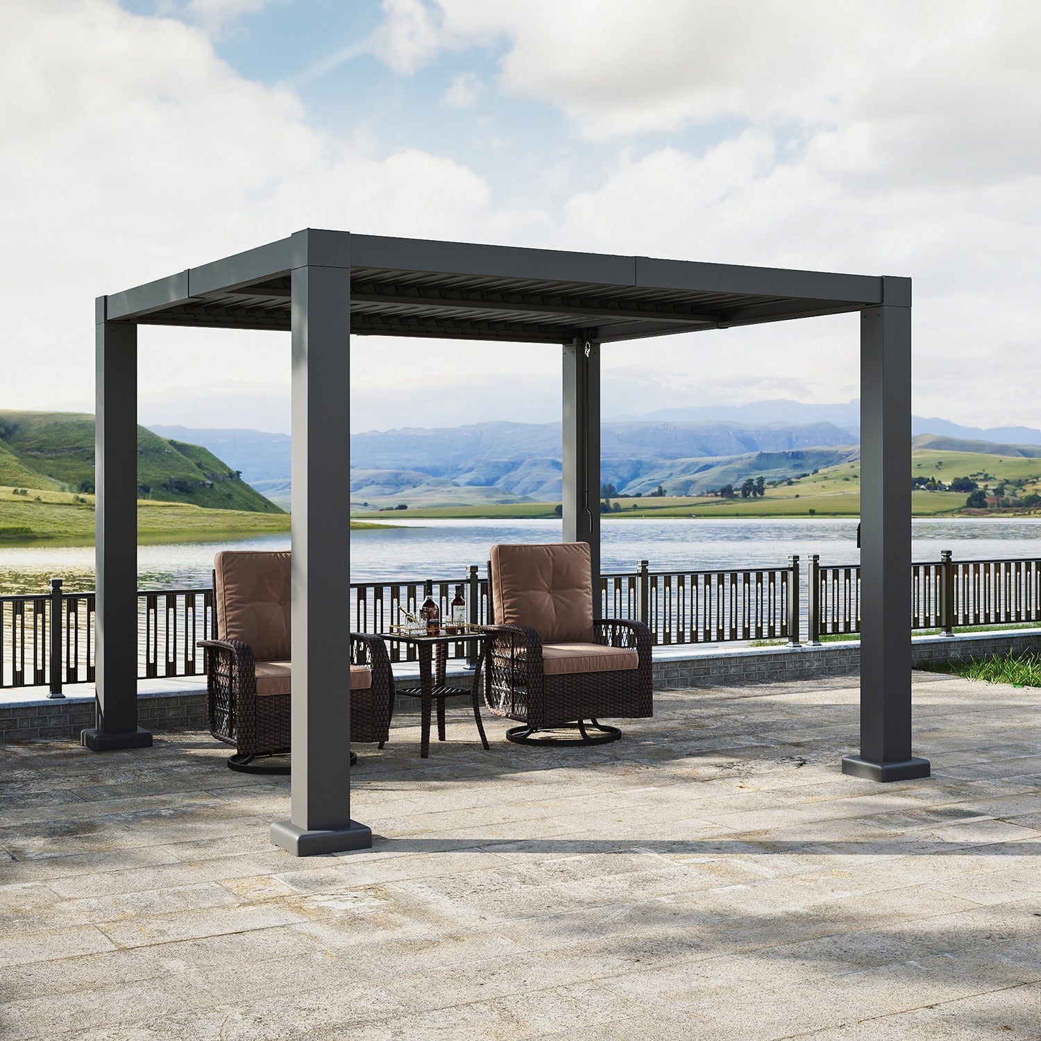 Louvered Aluminum Pergola