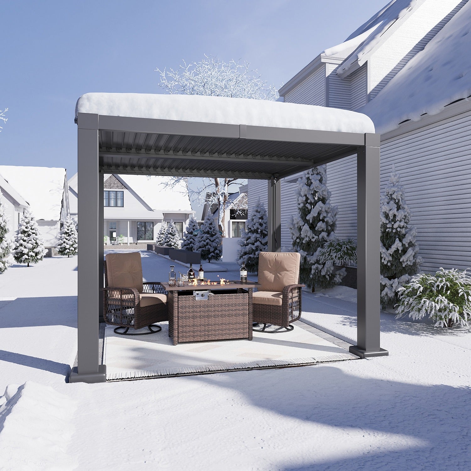 Louvered Aluminum Pergola