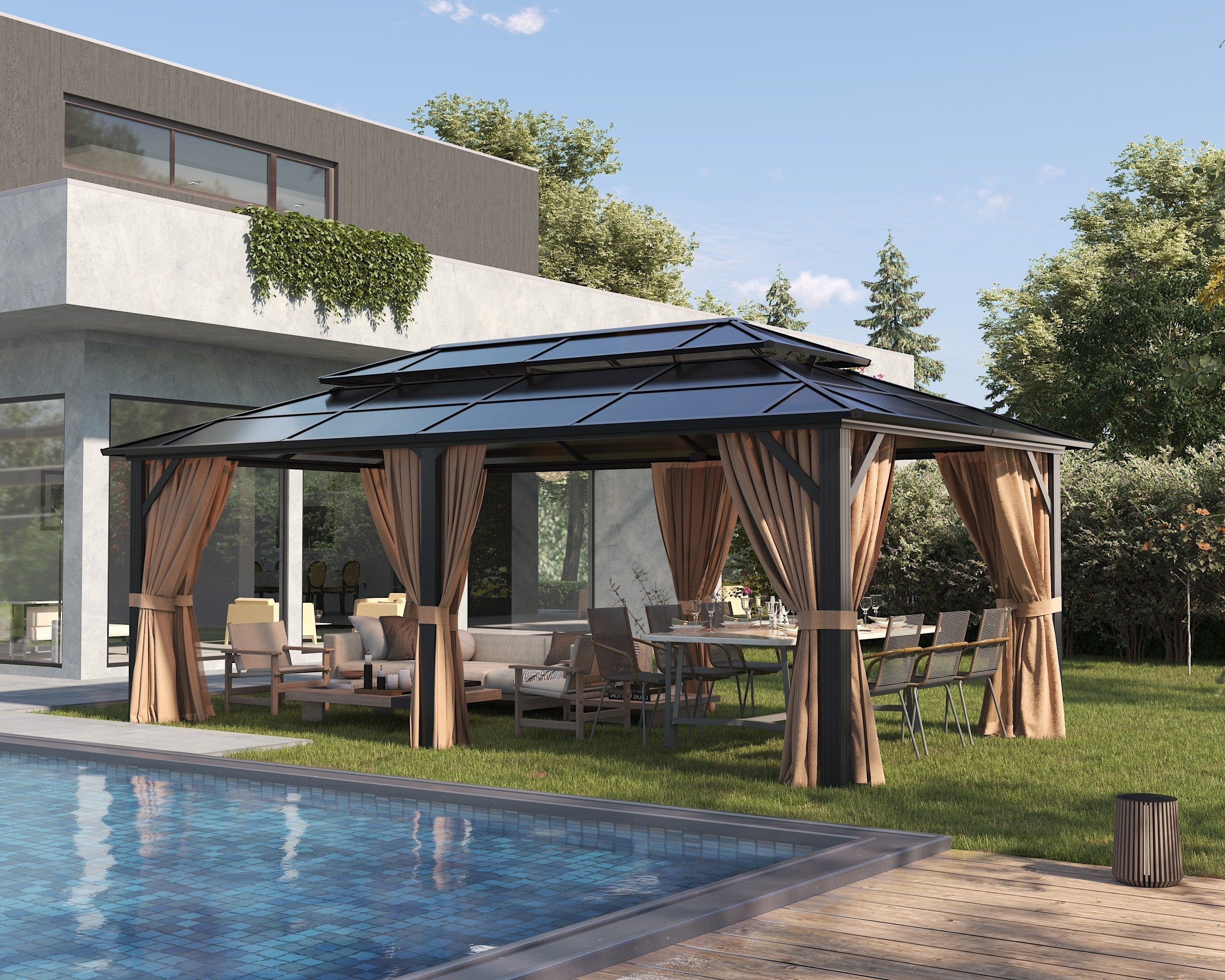 Polycarbonate Hardtop Gazebo