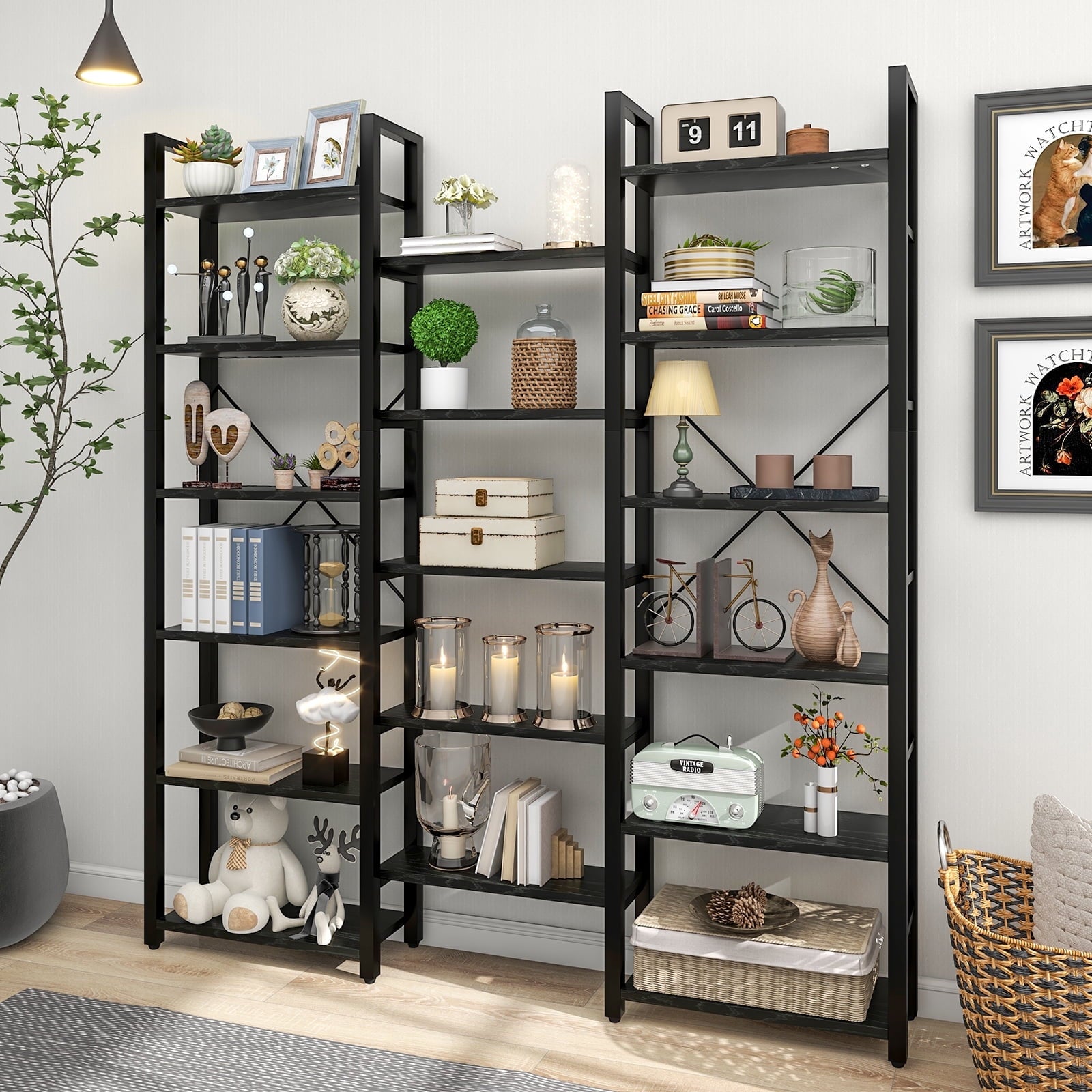 https://aoxunus.com/products/6-shelf-corner-bookshelf-triple-wide-industrial-vintage-wood-style-large-open-bookcase-for-home-office-gold