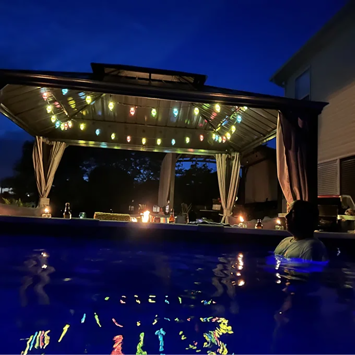 Hardtop Aluminum Gazebo with Rain Gutter