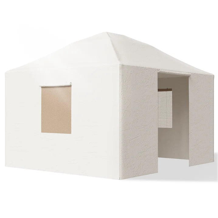 Aoxun Winter Cover 16' x 12' for Hardtop Gazebos,Outdoor Gazebo Cover with Sidewalls and Mesh Windows, All Season Waterproof Enclosed Canopy Covers, White(Gazebo not Included)