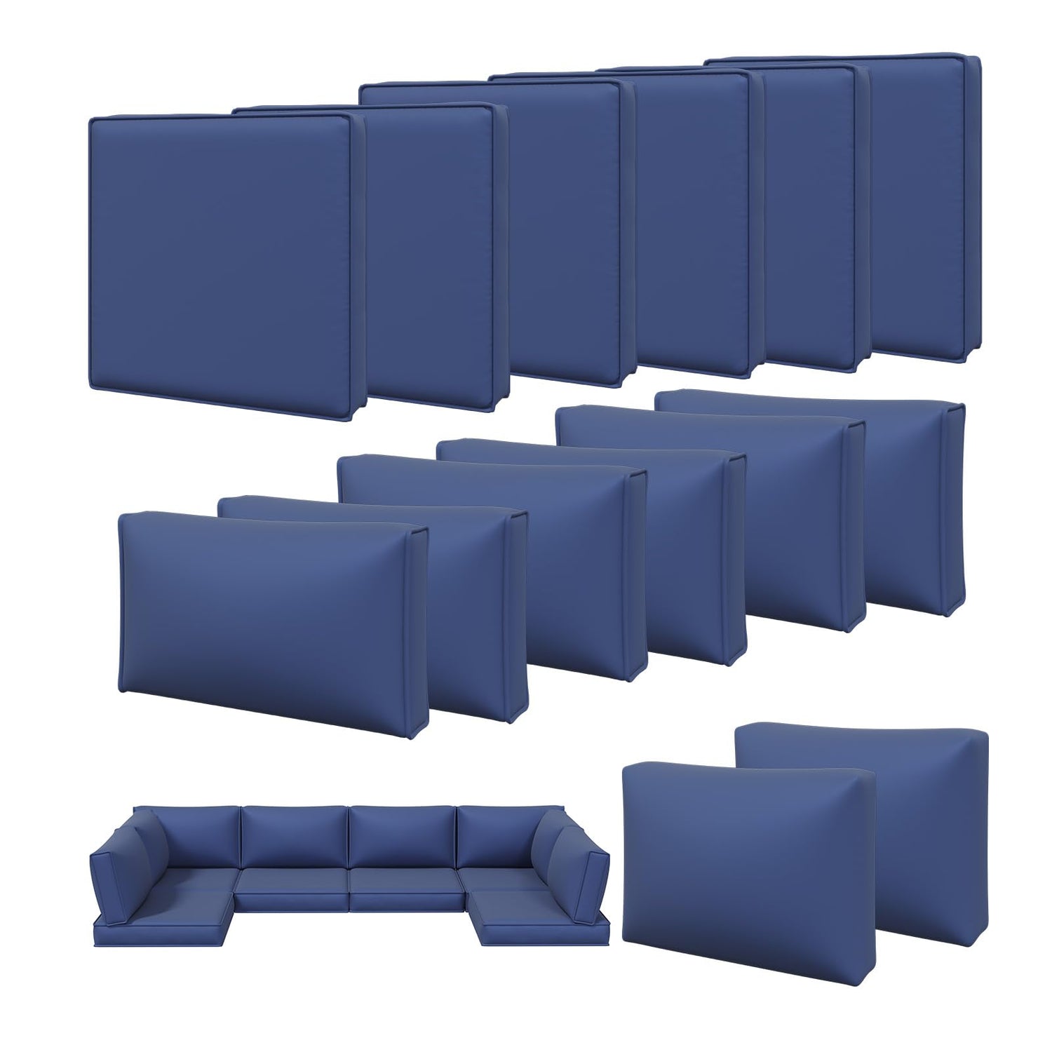 Aoxun 14pcs Patio Cushion Covers Replacement