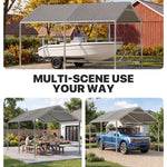 10' x 15' Gray Carport - View 2