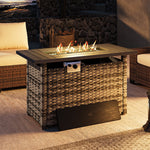 Wicker Fire Pit Table
