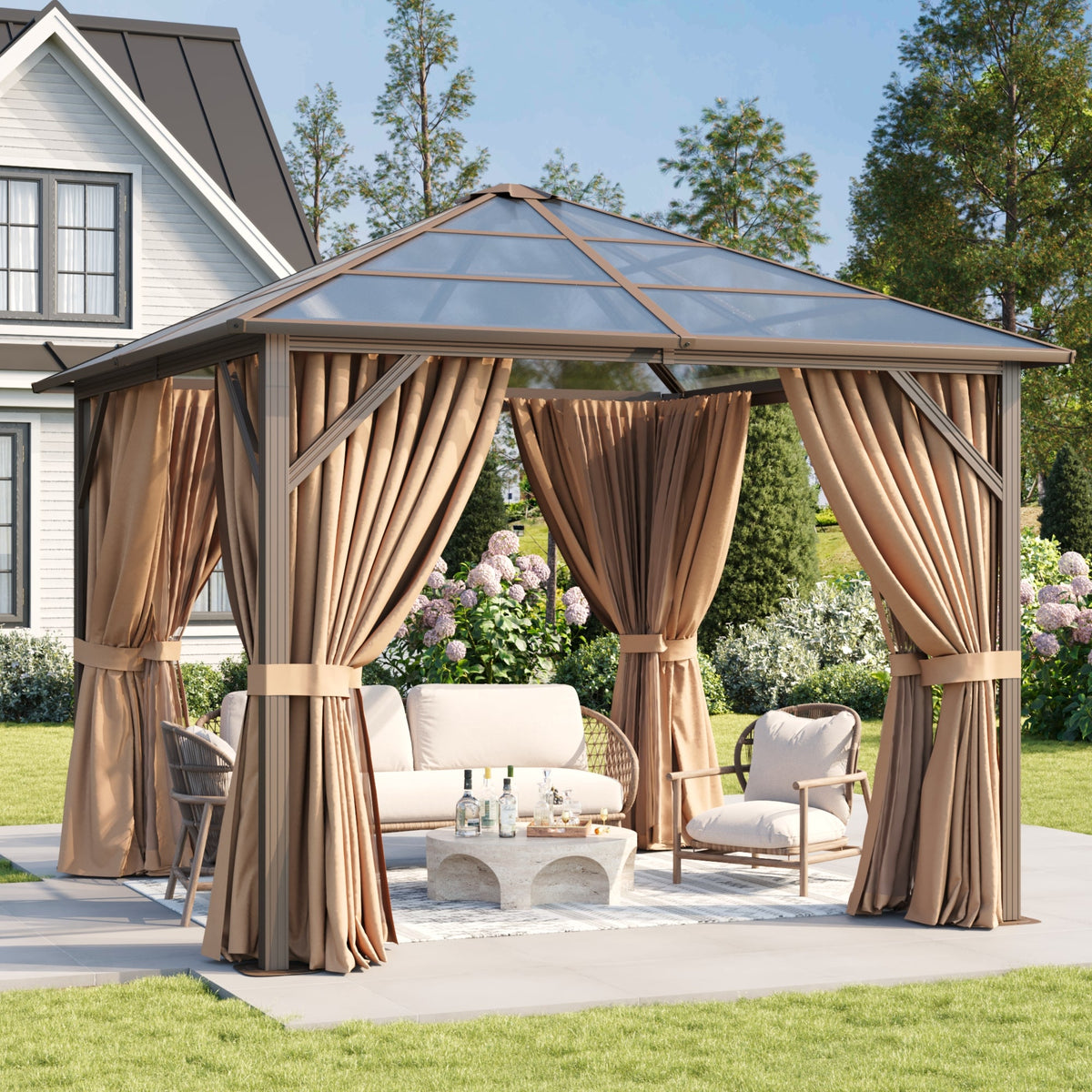 10' x 10' Polycarbonate Hardtop Gazebo