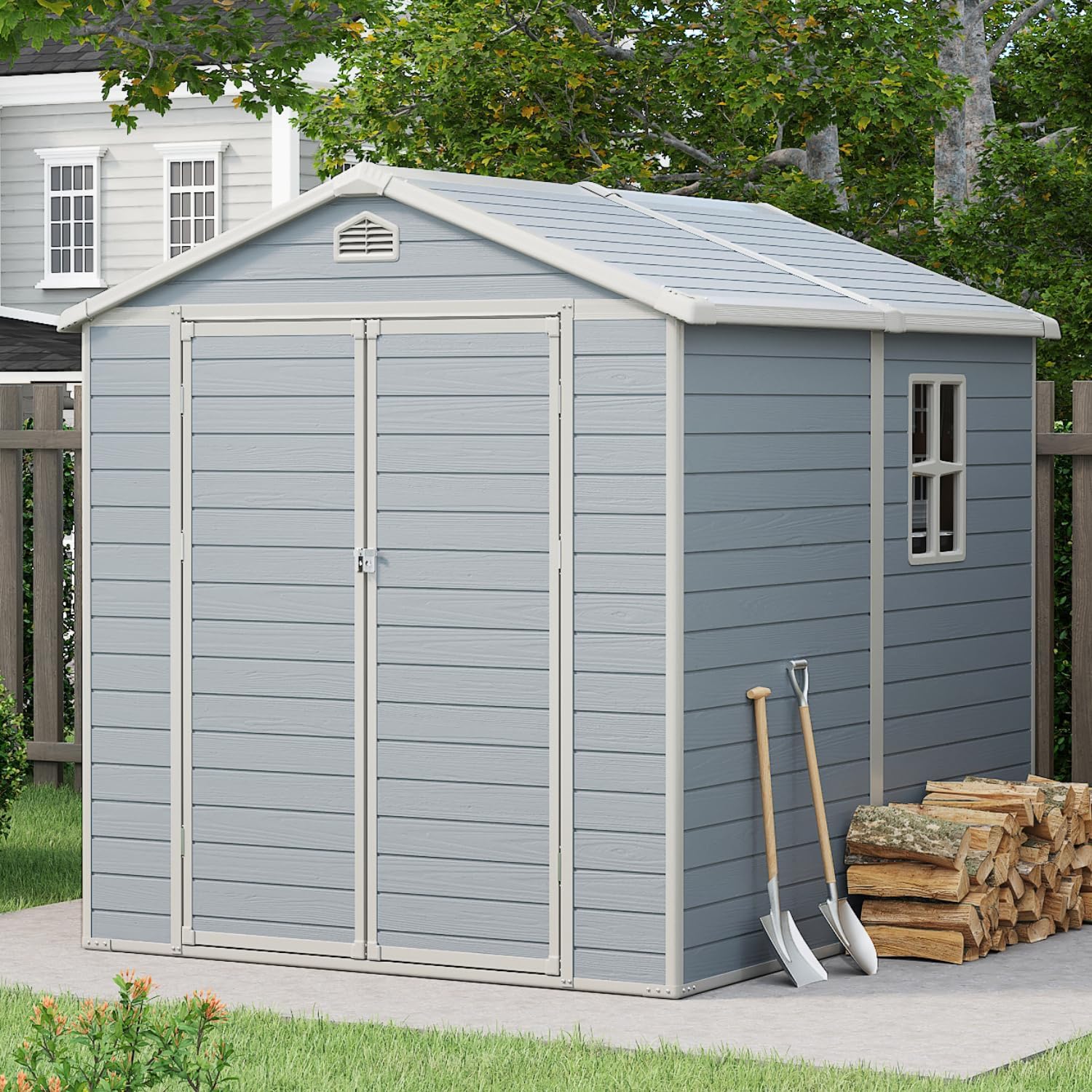 Resin Utility Storage Shed House