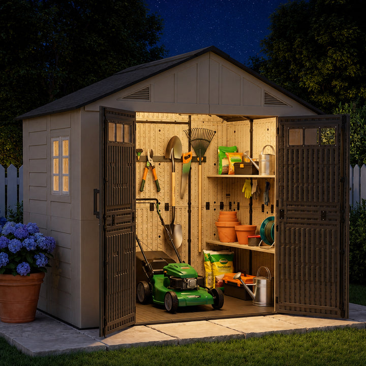 Aoxun Outdoor Storage Shed with Floor