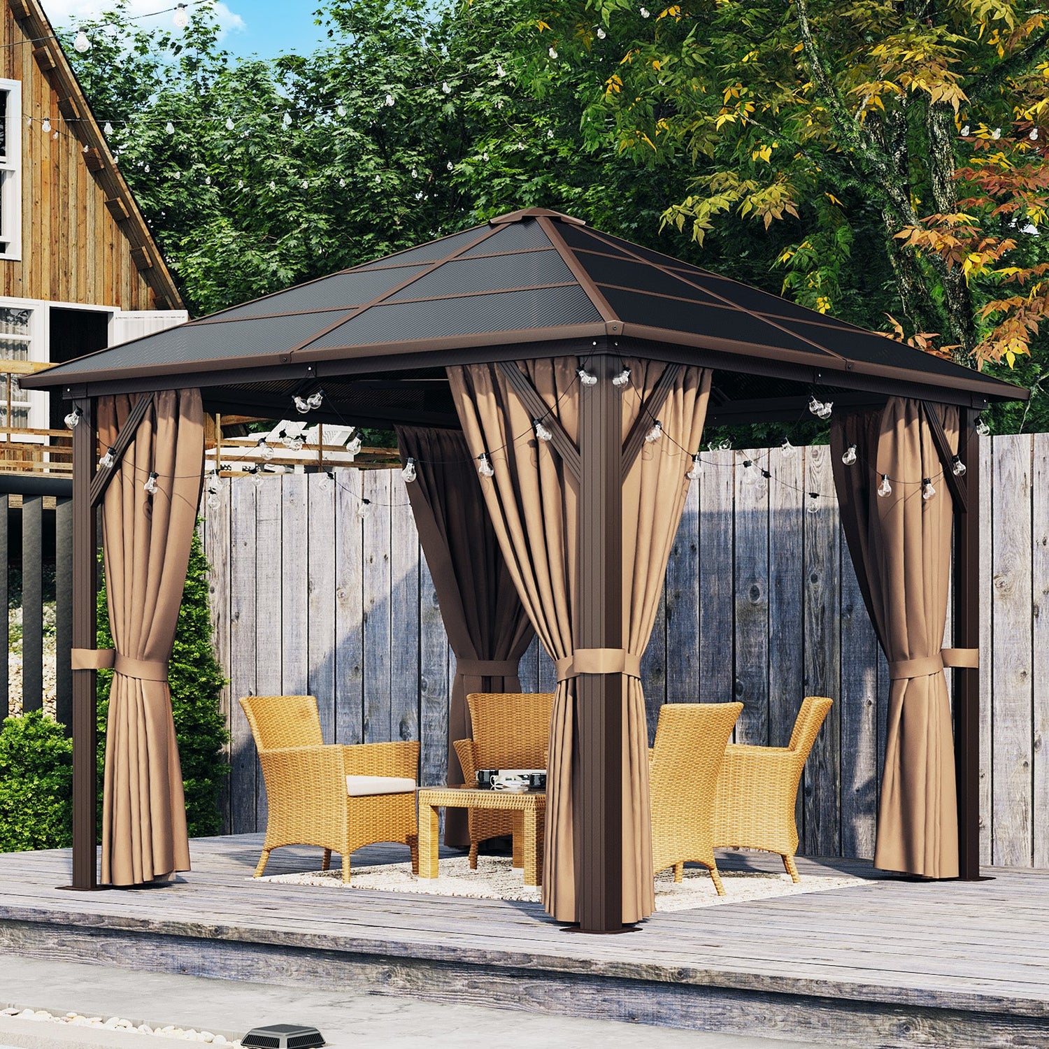 Aoxun 10'x10' Single Roof Gazebo
