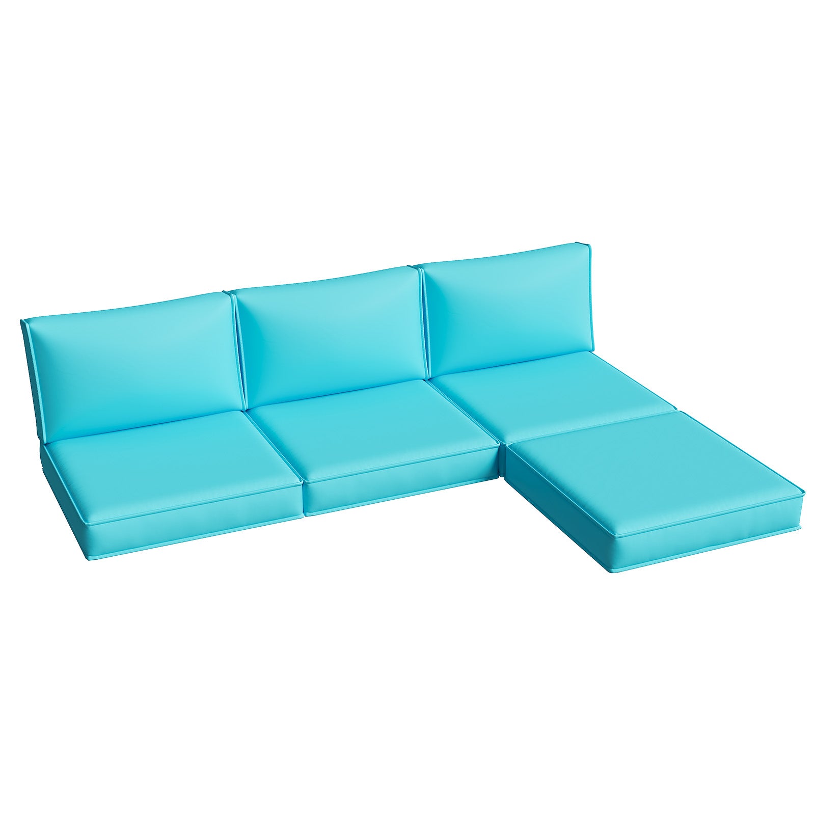 Aoxun 26" x 26" Patio Furniture Cushions for Outdoor Furniture Set of 4, Thick Replacement Patio Couch Cushions for Outdoor Furniture, 7-Piece Splashproof Fade Resistant Cushions for Outdoor Couch