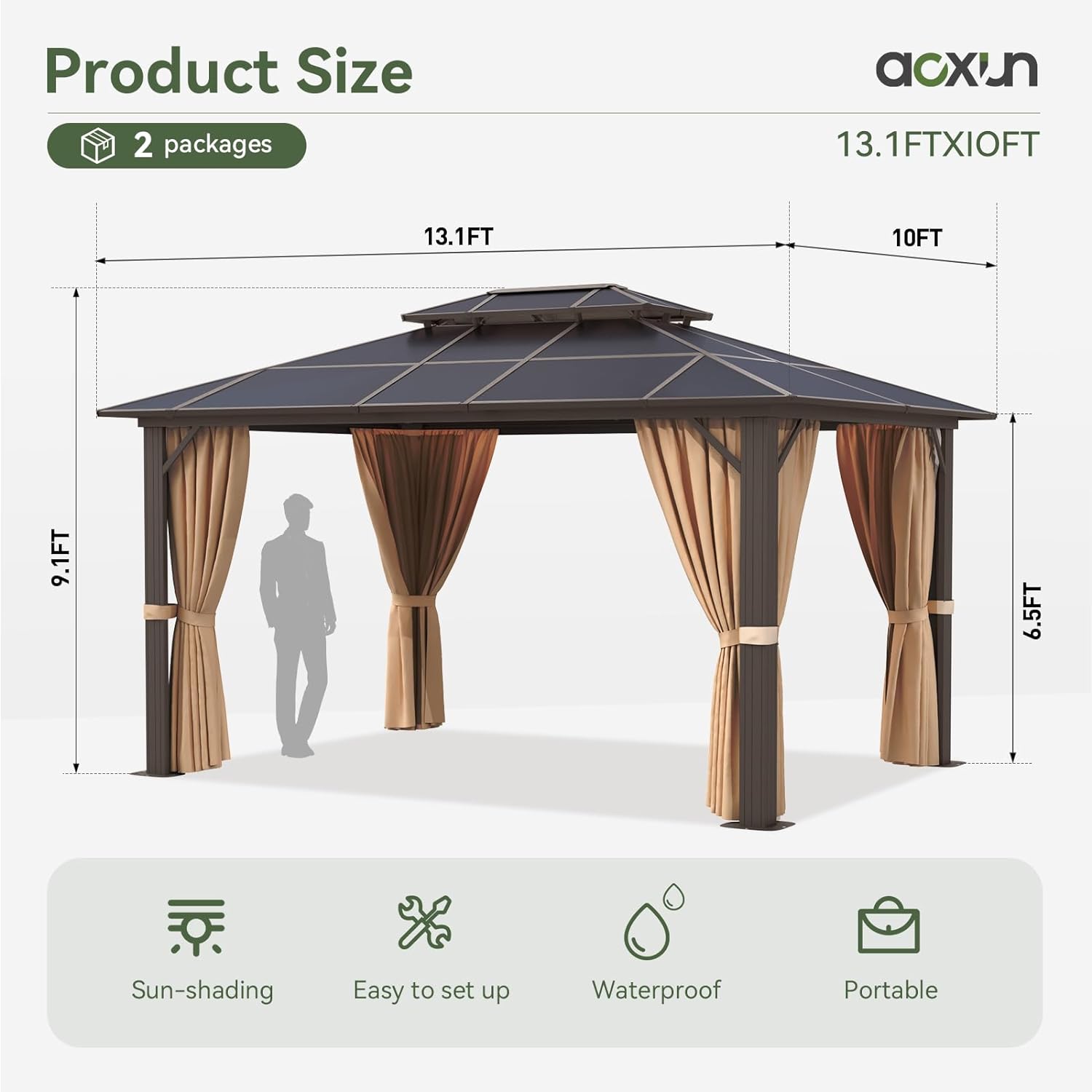 Polycarbonate Hardtop Gazebo