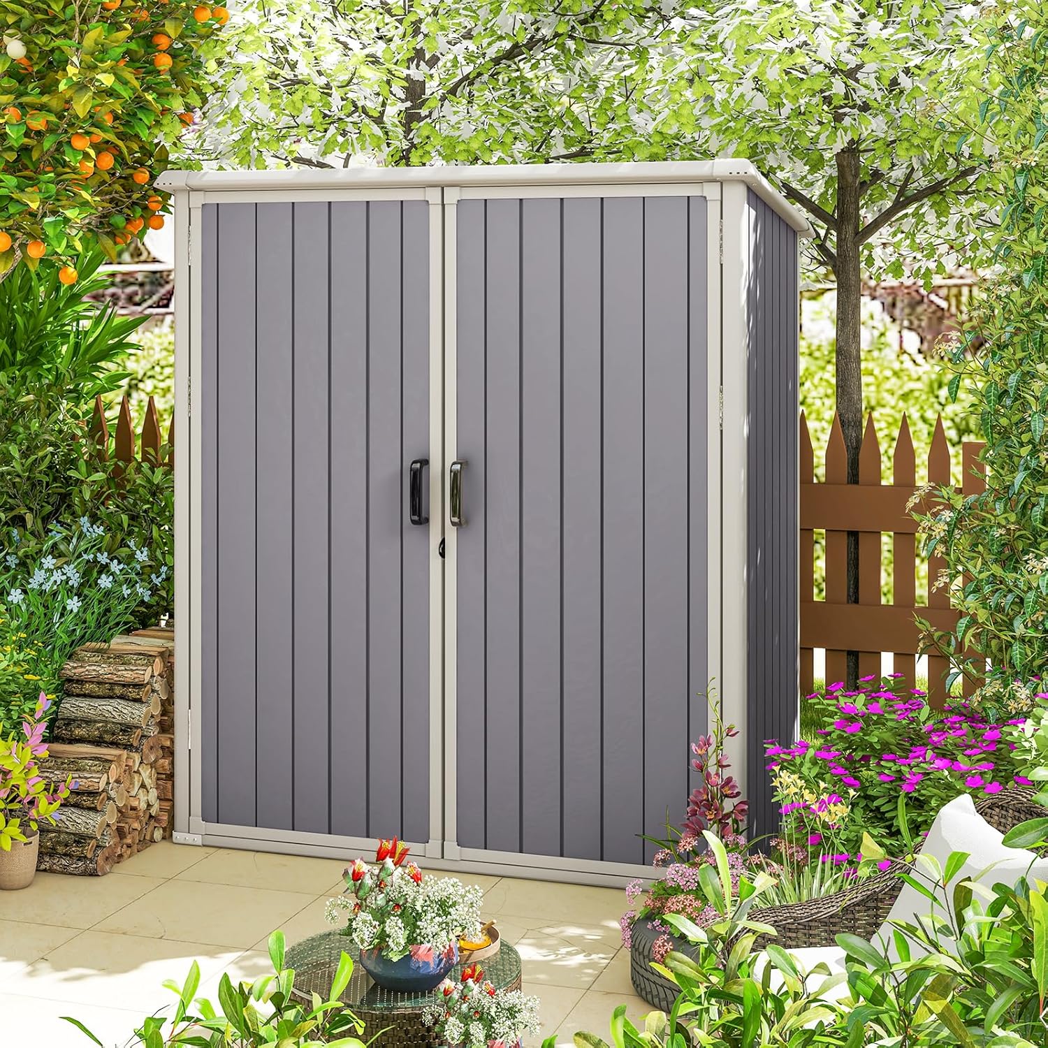 Resin Utility Storage Shed House