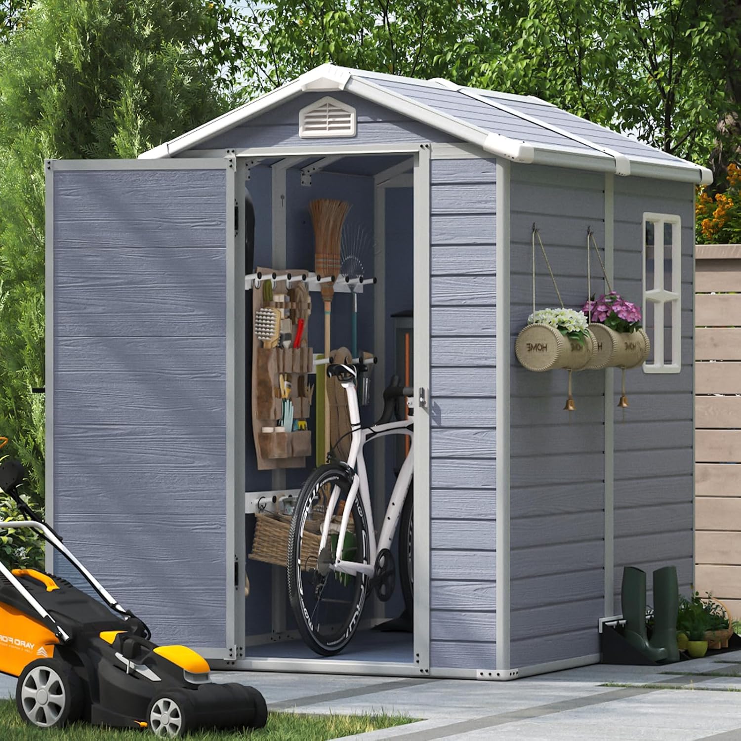 Resin Utility Storage Shed House